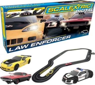 BRAND NEW Scalextric Digital Law Enforcer Race Set C1310 Slot Car Racing 